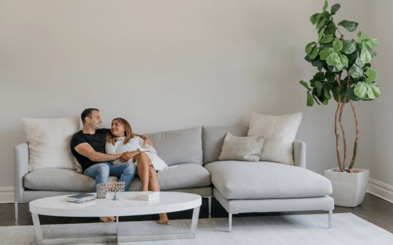 An image of a loveseat sofa