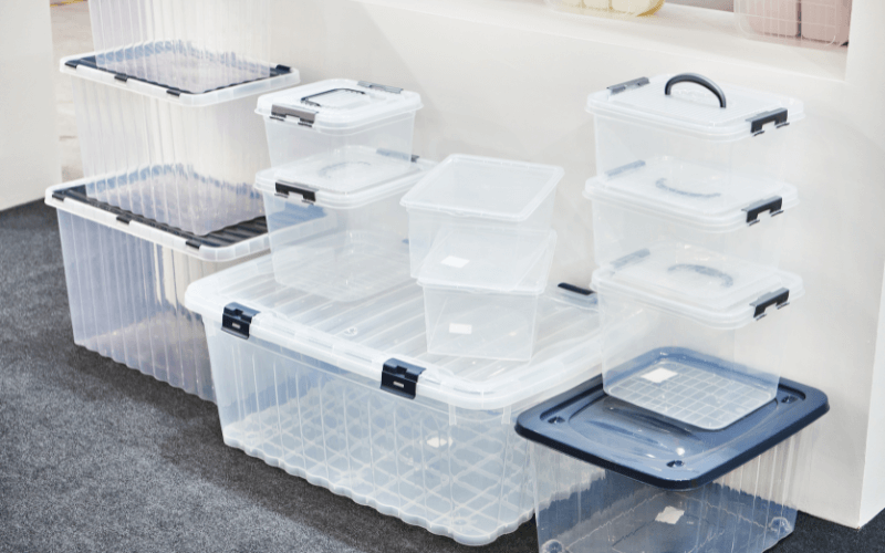 An image of transparent containers