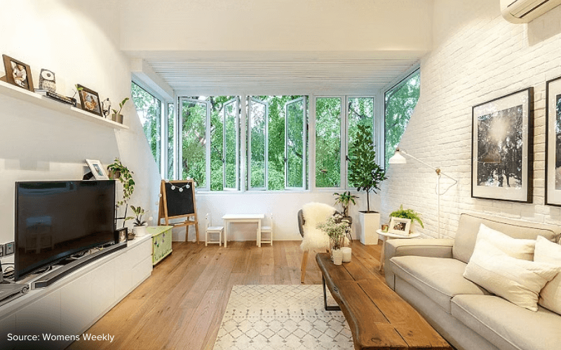 An image of Jamie Yeo’s living room