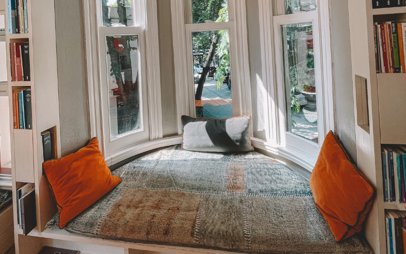 Image of a small and cosy-looking reading nook