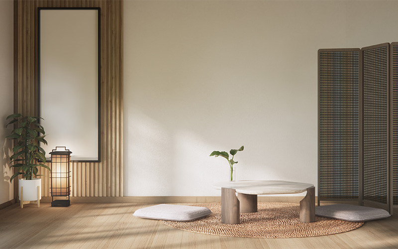 A Japandi-style room