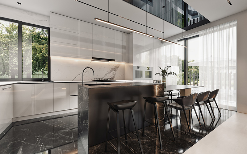 Image of a contemporary kitchen