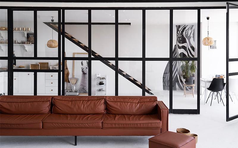 Image of a metal room divider