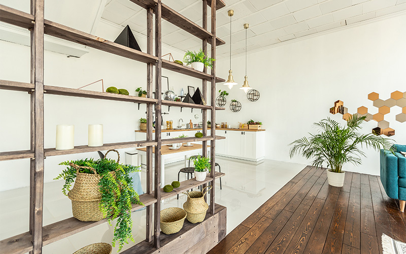 Image of shelf room divider