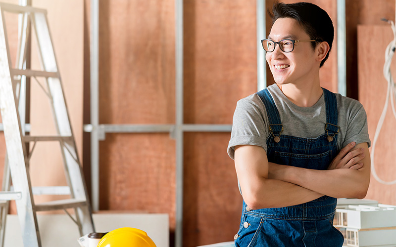 A stock photo of a professional contractor.