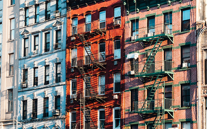 An image of New York apartments in the 70s