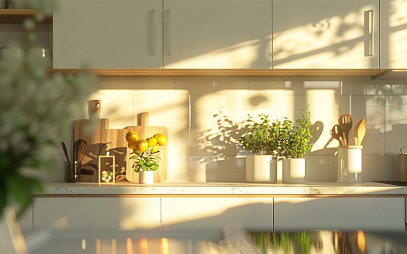 An image of a kitchen with natural lighting