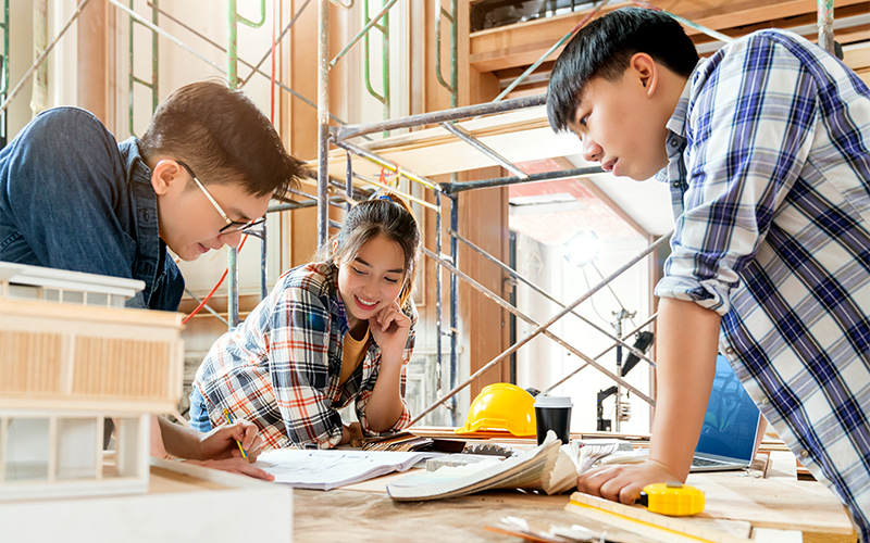 Image of a team of renovation workers
