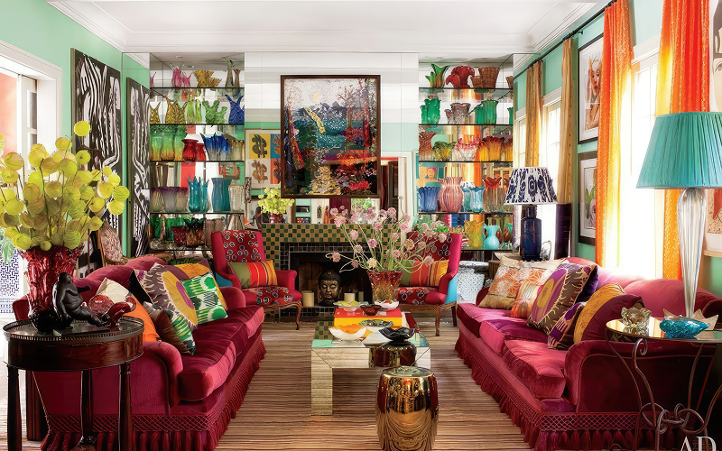 A stock photo of an eclectic-inspired interior design