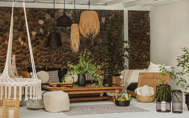 A stock photo of resort-themed interior design
