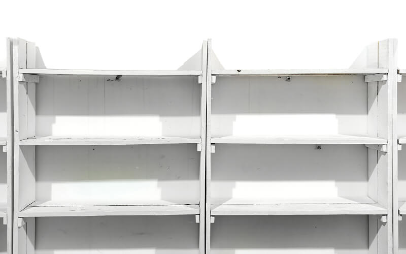 Image of open shelves