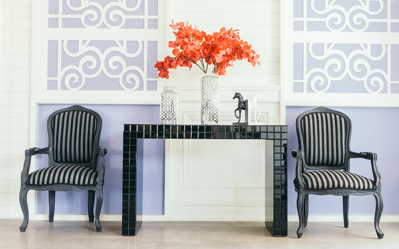 A stock photo of contemporary Peranakan interior design