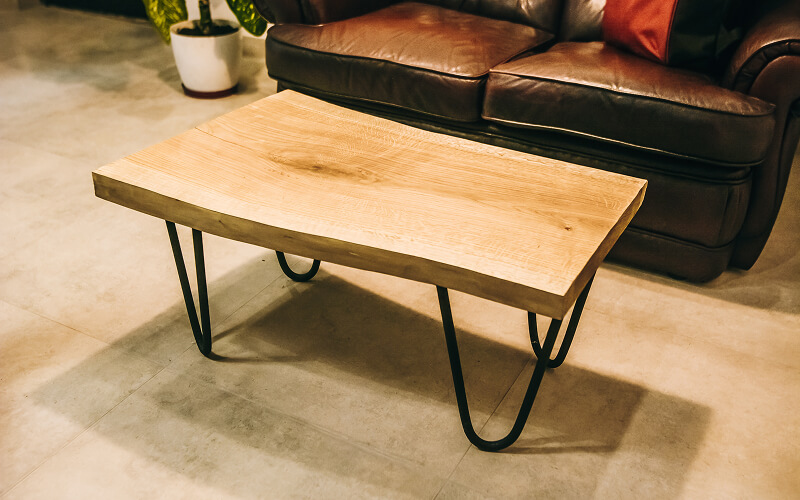 Image of a coffee table made from reclaimed wood