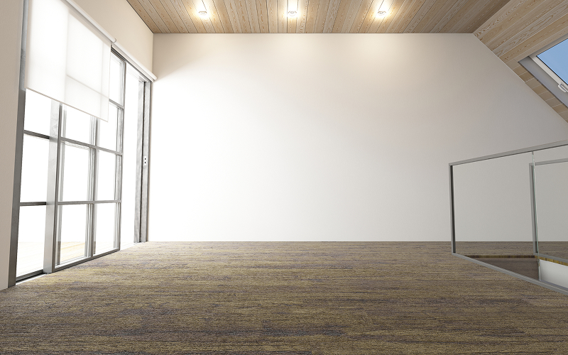 A stock photo of a wide interior