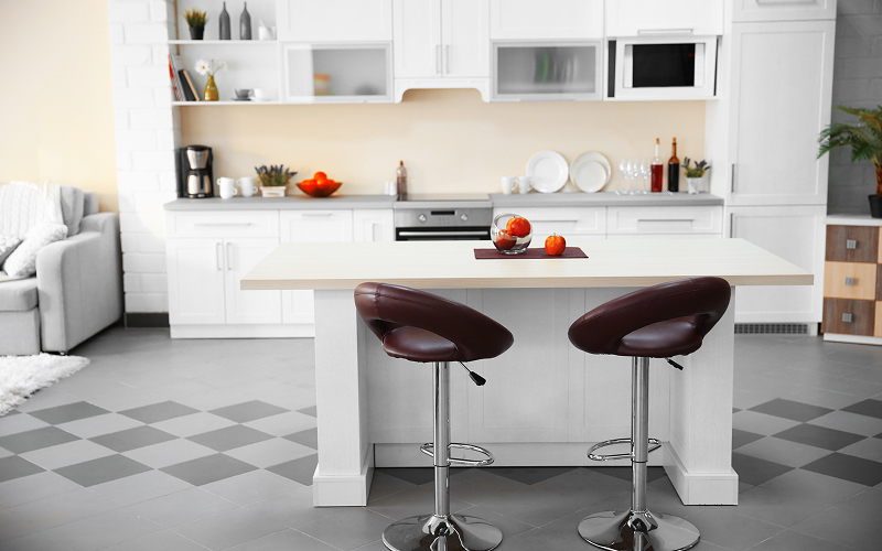 Image of a small kitchen island