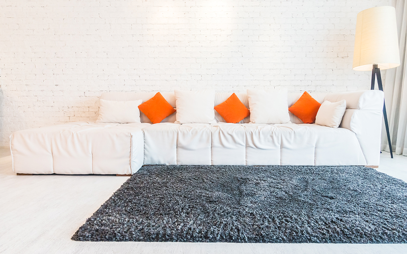 a wool cosy-looking rug on the floor.