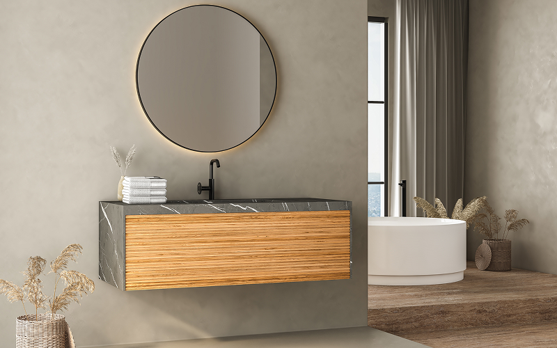 A floating vanity