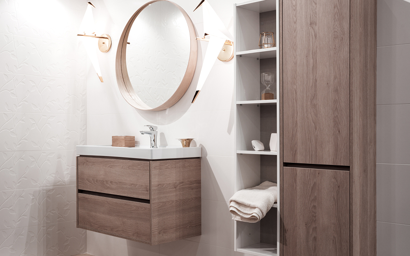 A slim cabinet