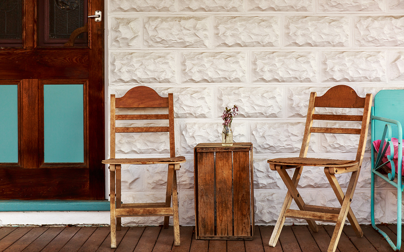 A vintage wooden chair