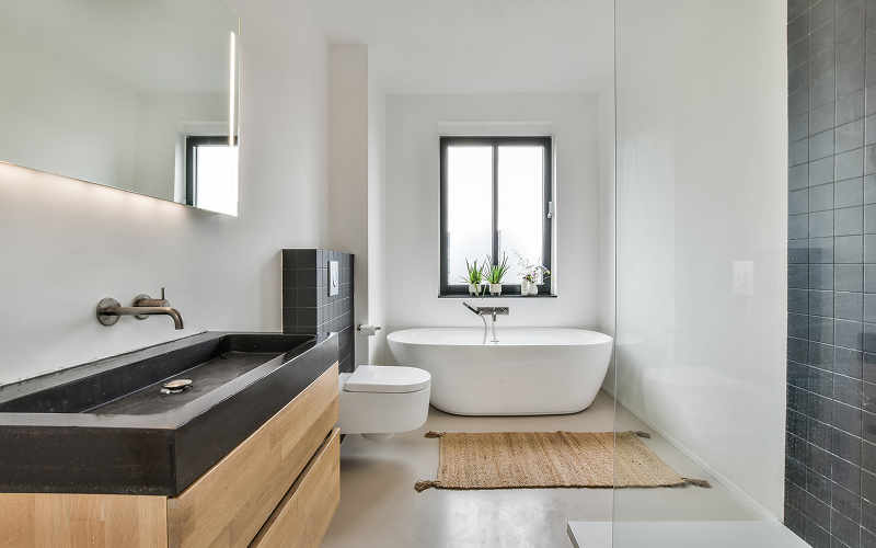 a minimalist bathroom interior design