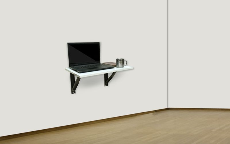 a small image of a wall-mounted folding desk
