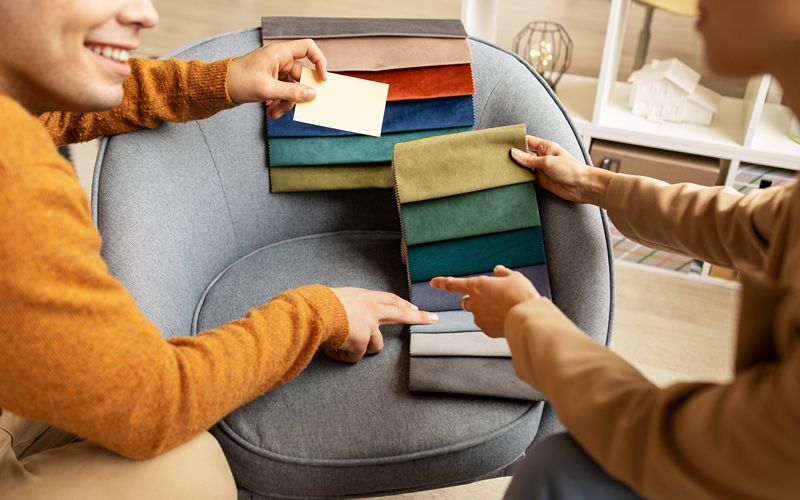 Textile swatches for furniture